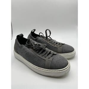 Santoni Daftest Stretch Knit Nubuck Sneaker Gray Size US 8